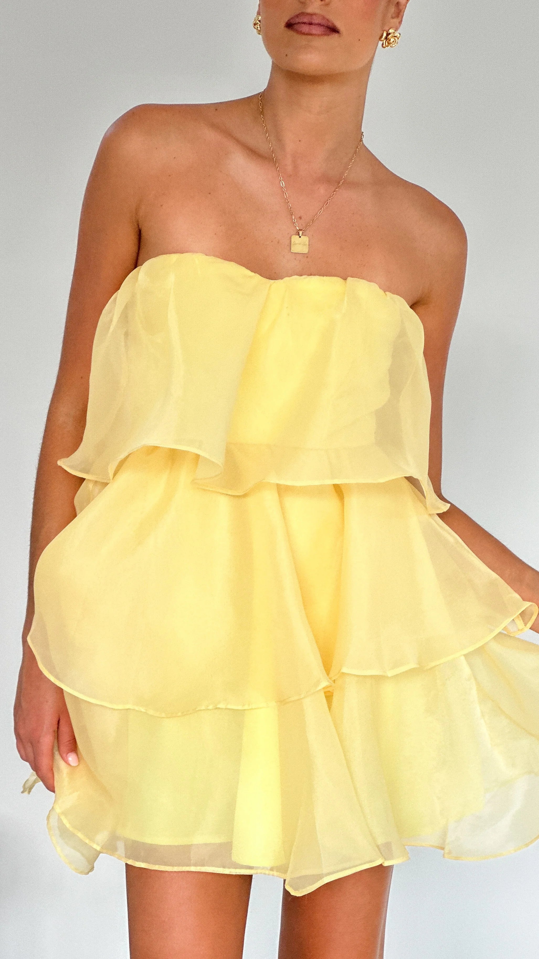 Monet Mini Dress - Yellow