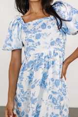Graceland Maxi Dress | White + Blue Floral