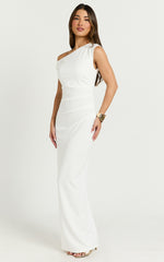 Genie Maxi Dress - Off The Shoulder Dress in White