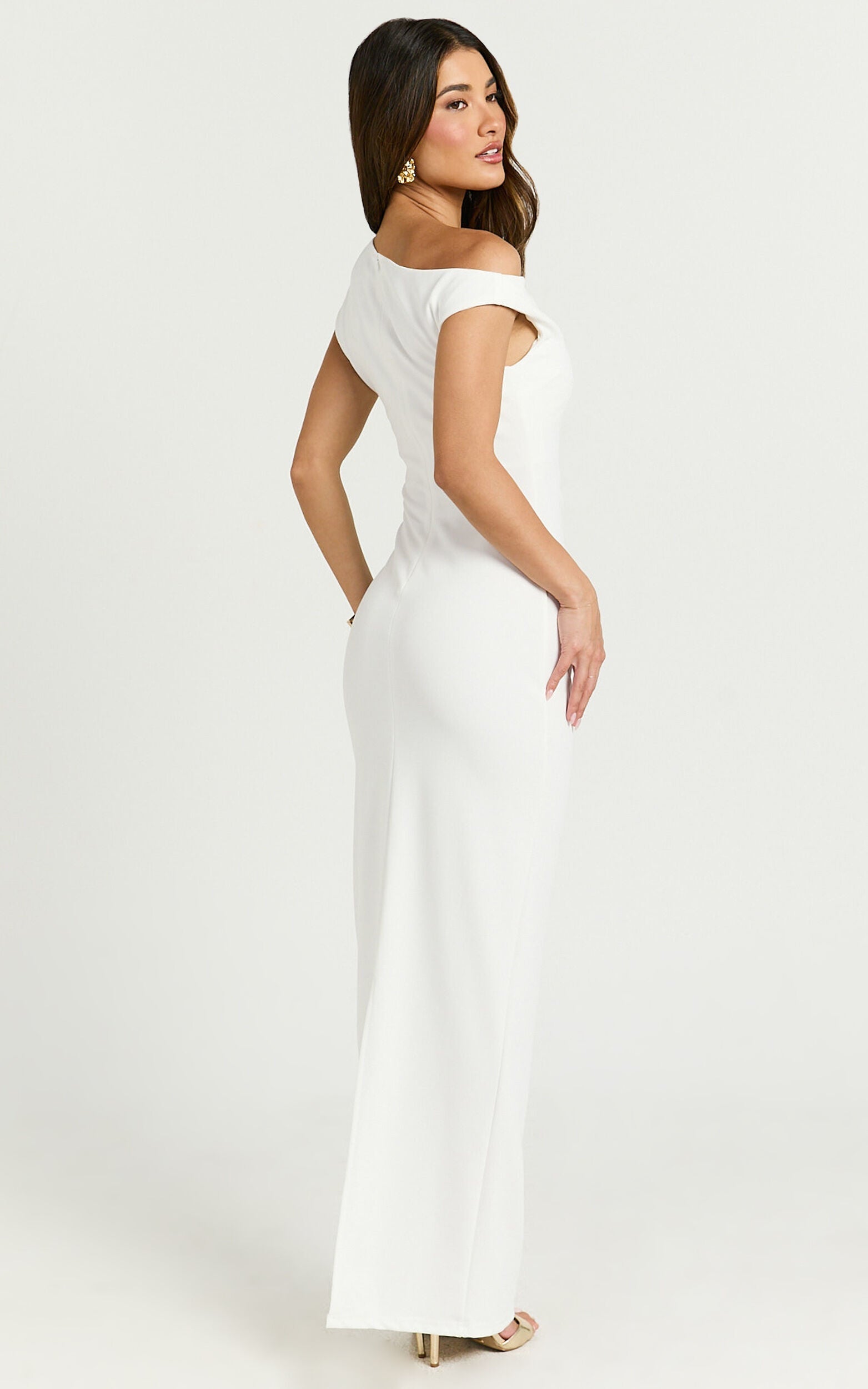 Genie Maxi Dress - Off The Shoulder Dress in White