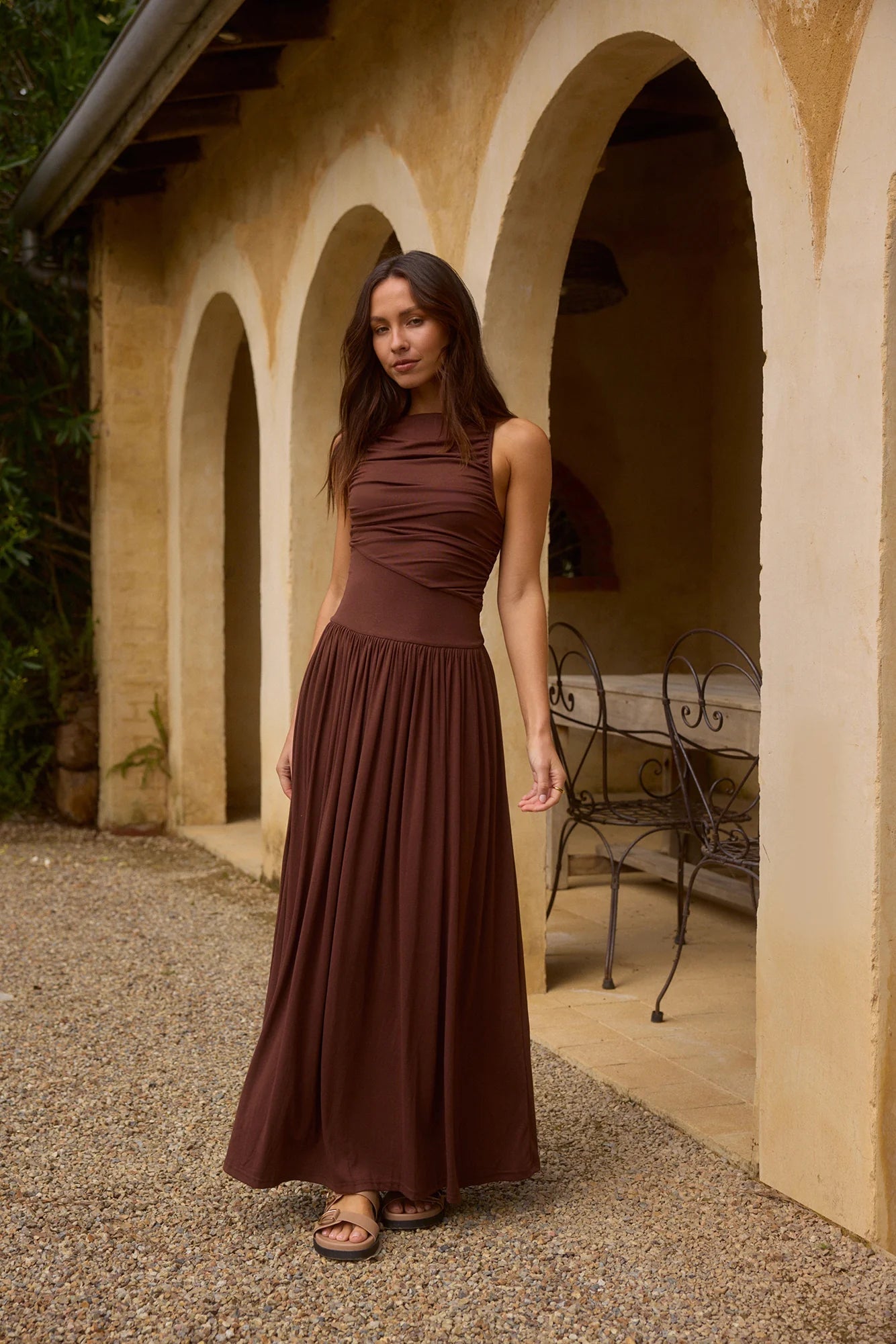 Nalla Maxi Dress Brown